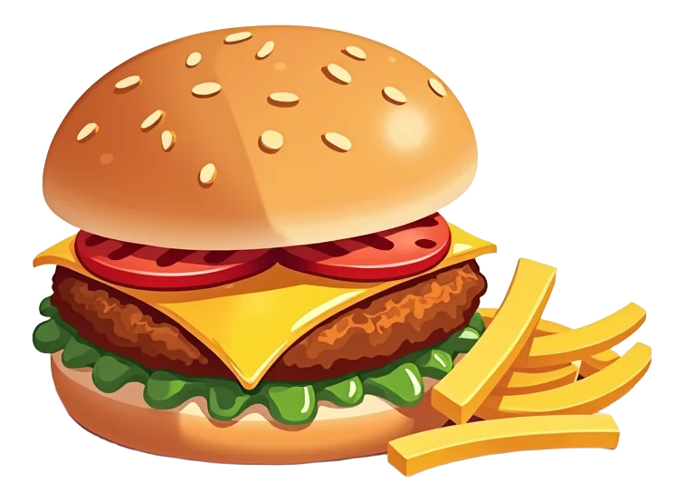 Kids Grilled Chicken Burger with Bun and Chips