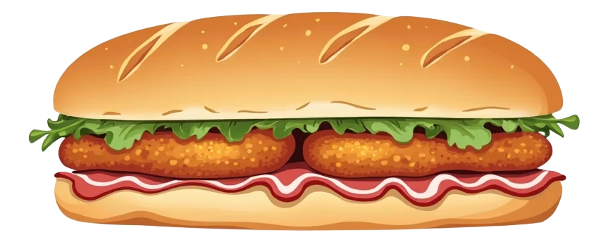 Roast Chicken and Bacon Club Half Baguette