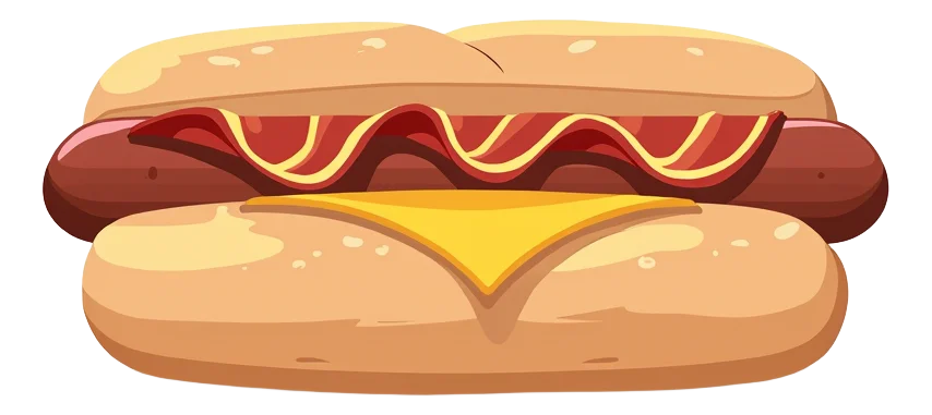 Bacon Cheese Dog (bun + meat only)