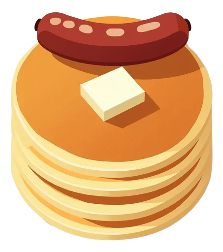#23 Pancake Platter with Sausage