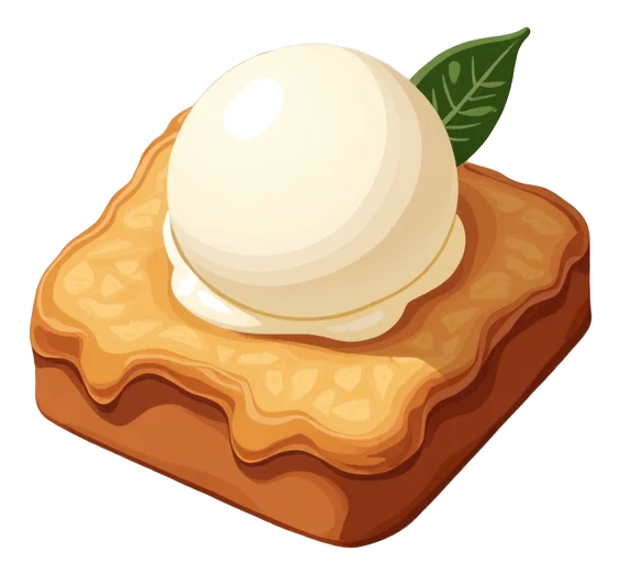 British Bramley Apple Crumble - with Ice Cream
