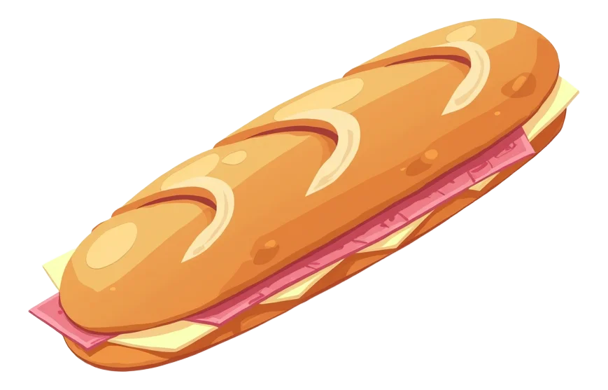 Irish Ham & Cheese Baguette