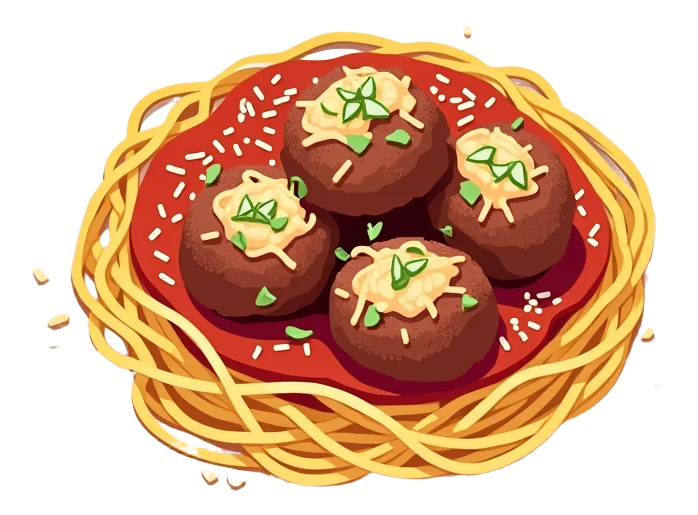 Cheesey N'duja Meatballs & Spaghetti