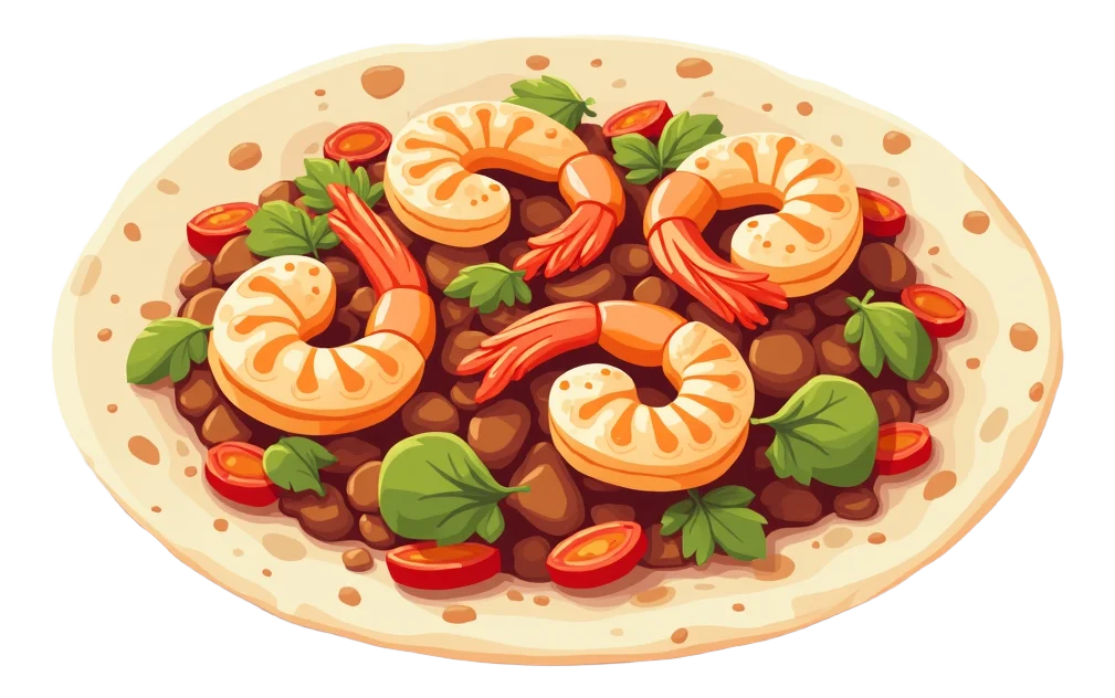 Shrimp Fajita with Flour Tortillas