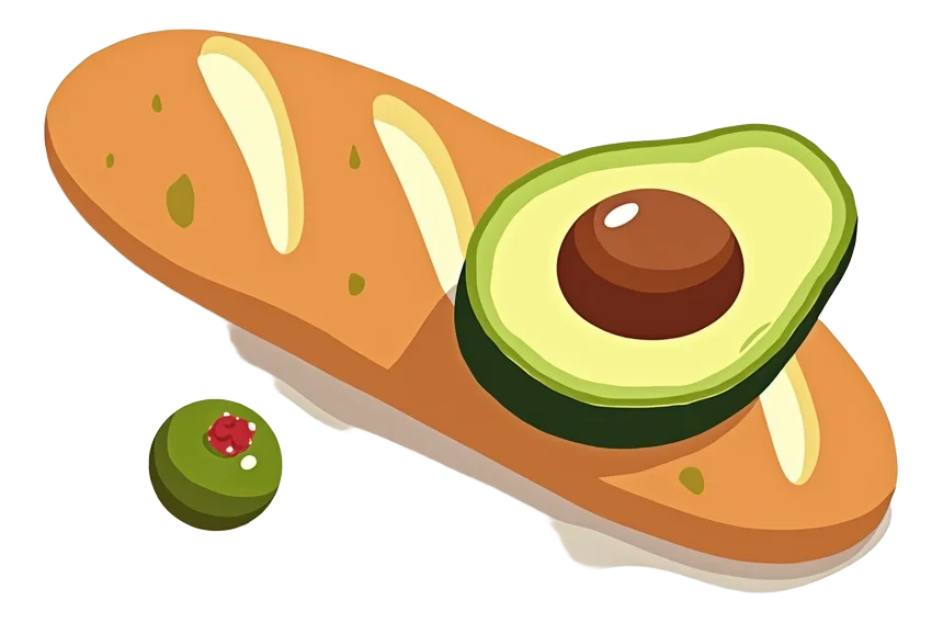 Avo, Olive & Toms Baguette