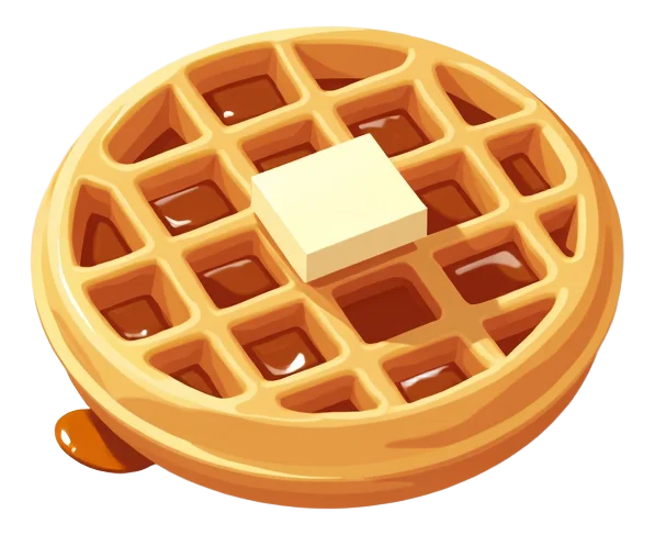 Mini Caramel Waffles