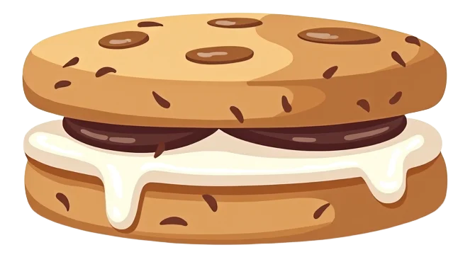 Mini Warm Cookie Dough Sandwich with Ice Cream