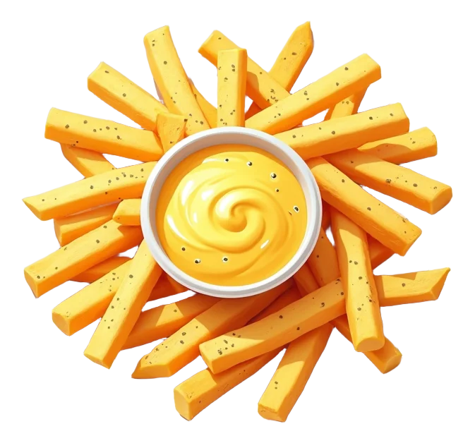 Seasoned Fries with Cheese Sauce (Large)