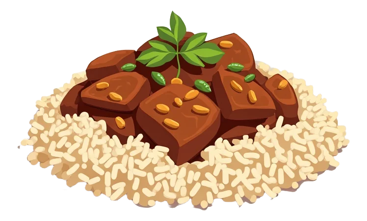 Simple Beef Madras - Basmati Pilau Rice