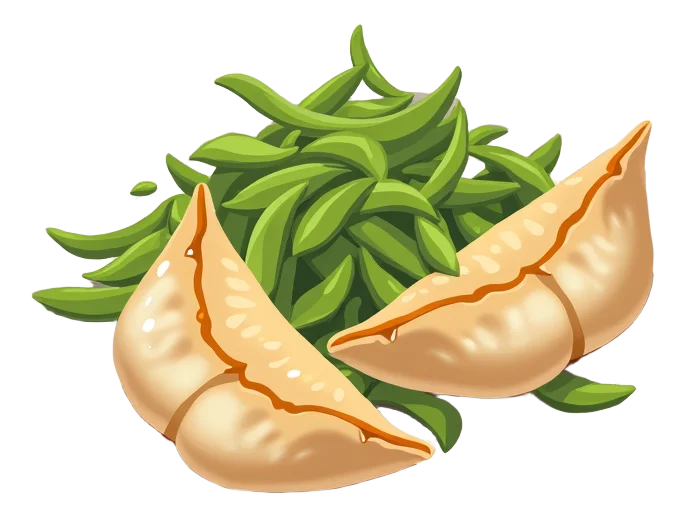 Edamame, Truffle and Pulled Shiitake Gyoza