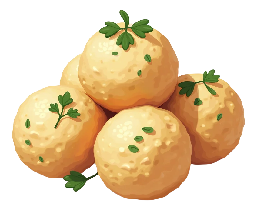 GF Vegan Dough Balls with Garlic & Parsley spread