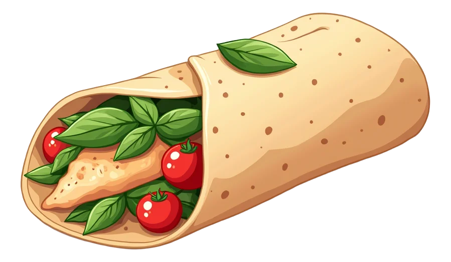 Italian Style Chicken & Basil Hot Wrap