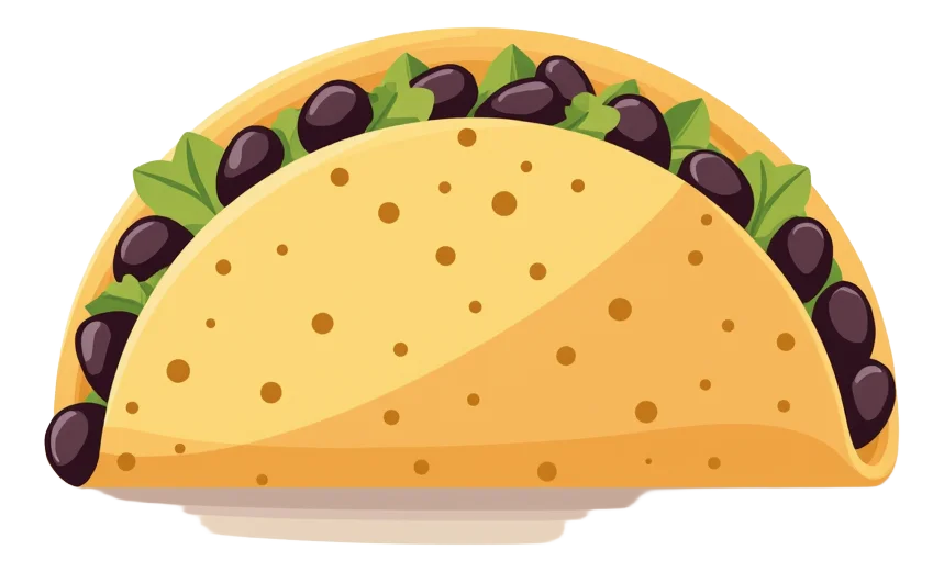 Soft Taco - Black Beans