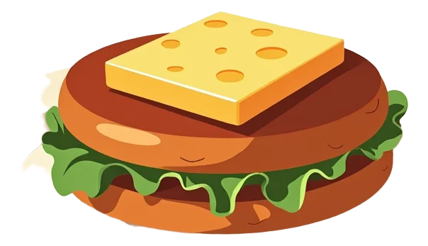 Spiced Plant Patty & Cheese
