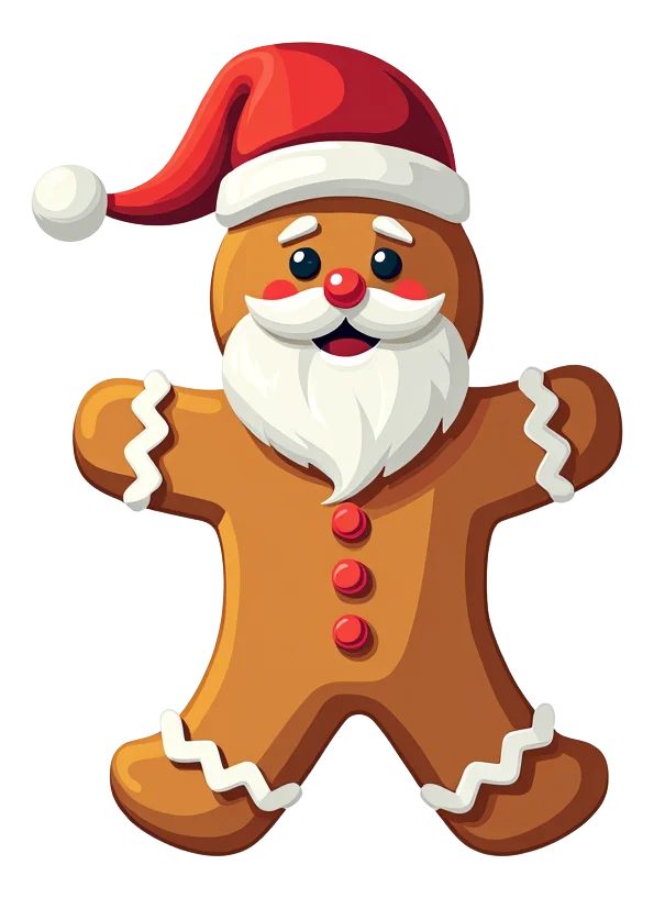 Santa Gingerbread Person