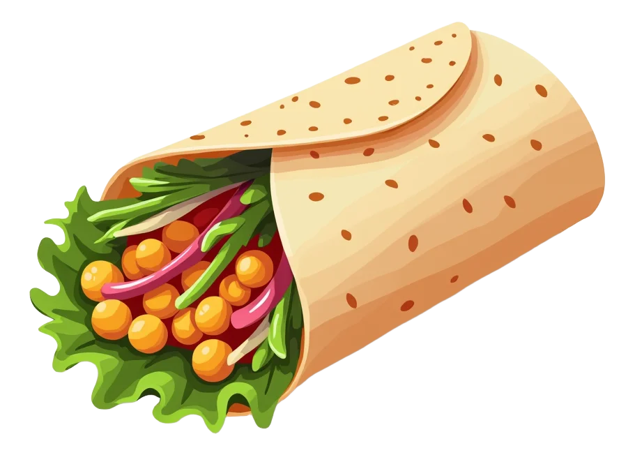 Coronation Chickpea Wrap